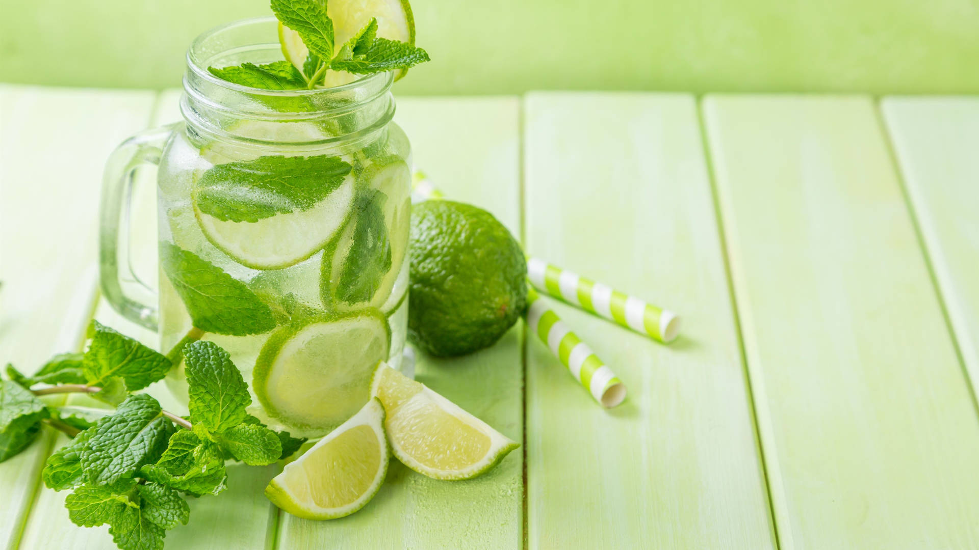 Mint And Lime Juice Background