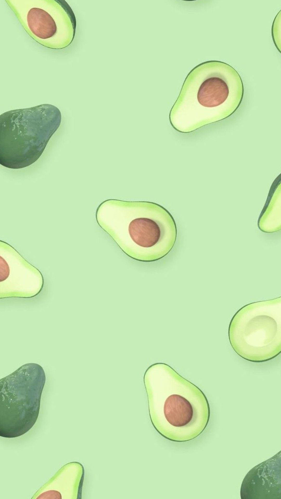 Mint Green Aesthetic Avocado Background