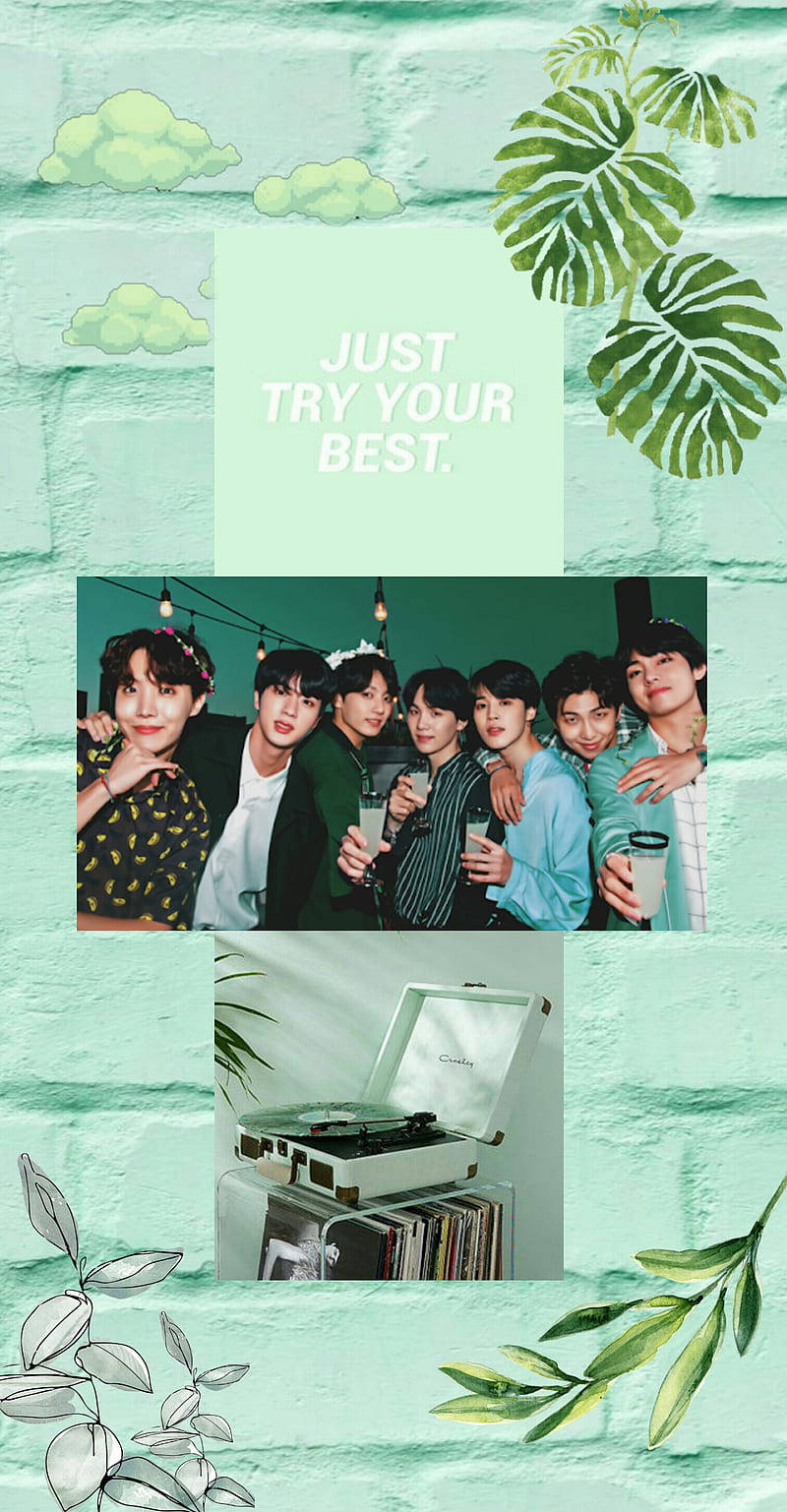 Mint Green Aesthetic Bts Background