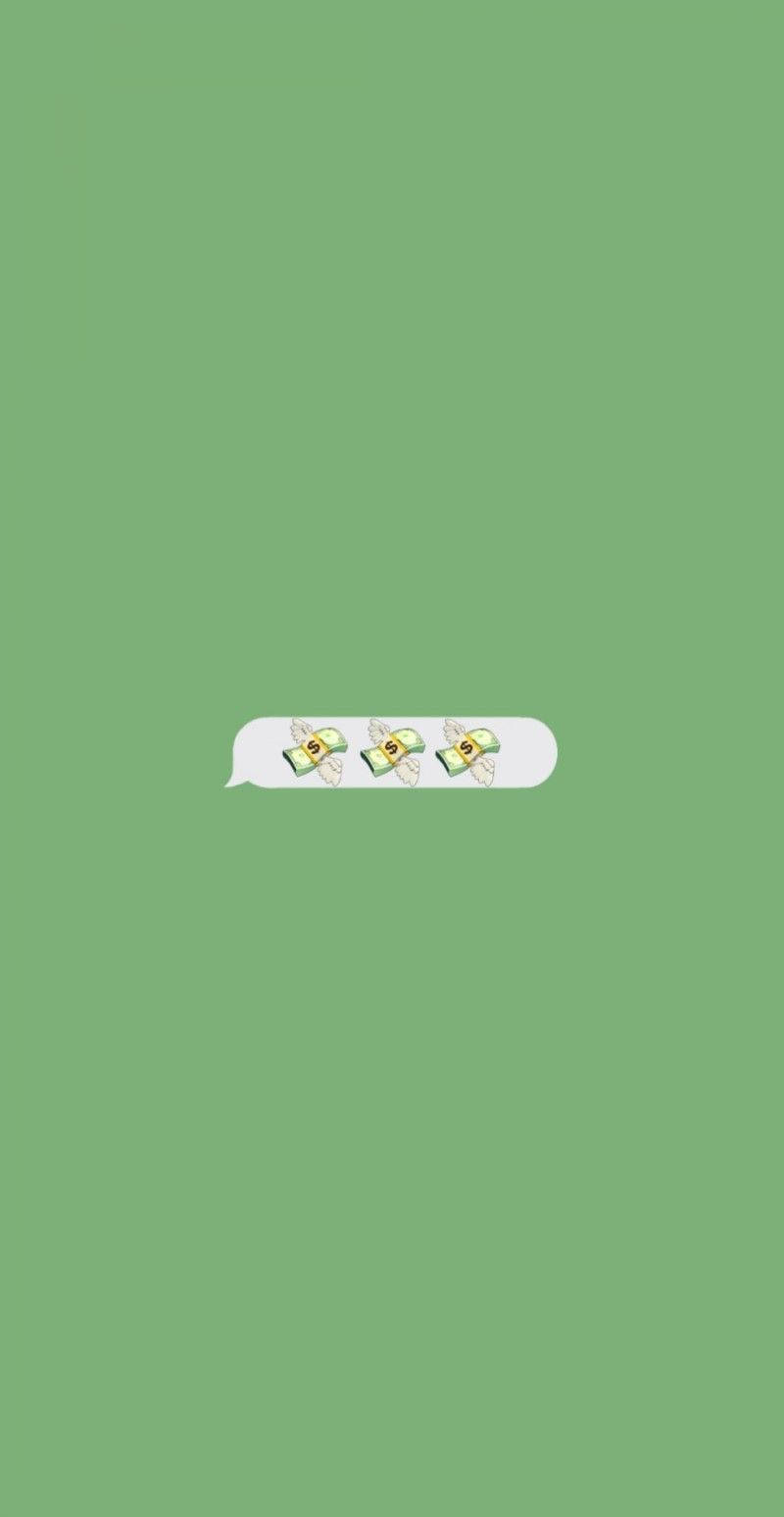 Mint Green Aesthetic Flying Dollar Background