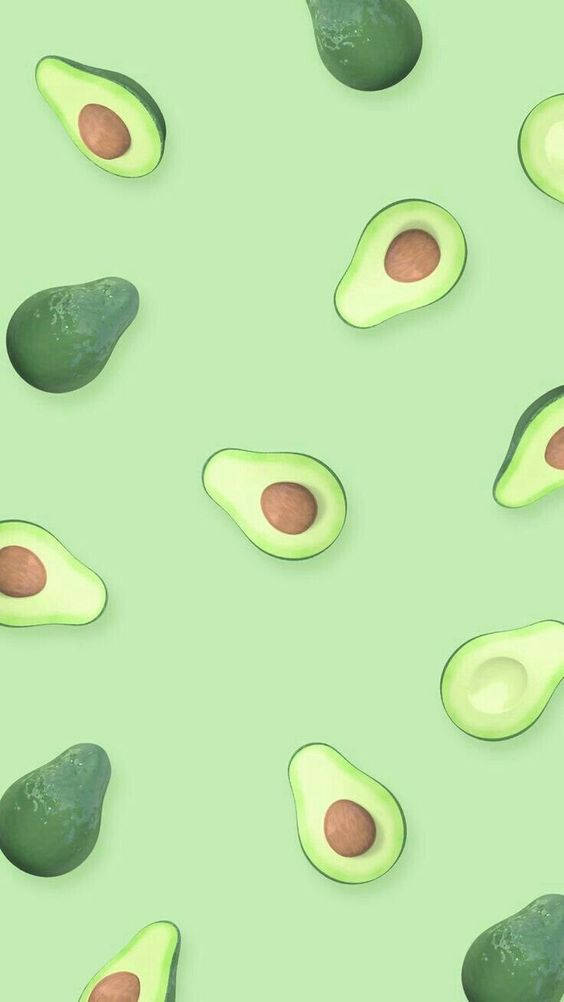 Mint Green Avocado Patterns Background