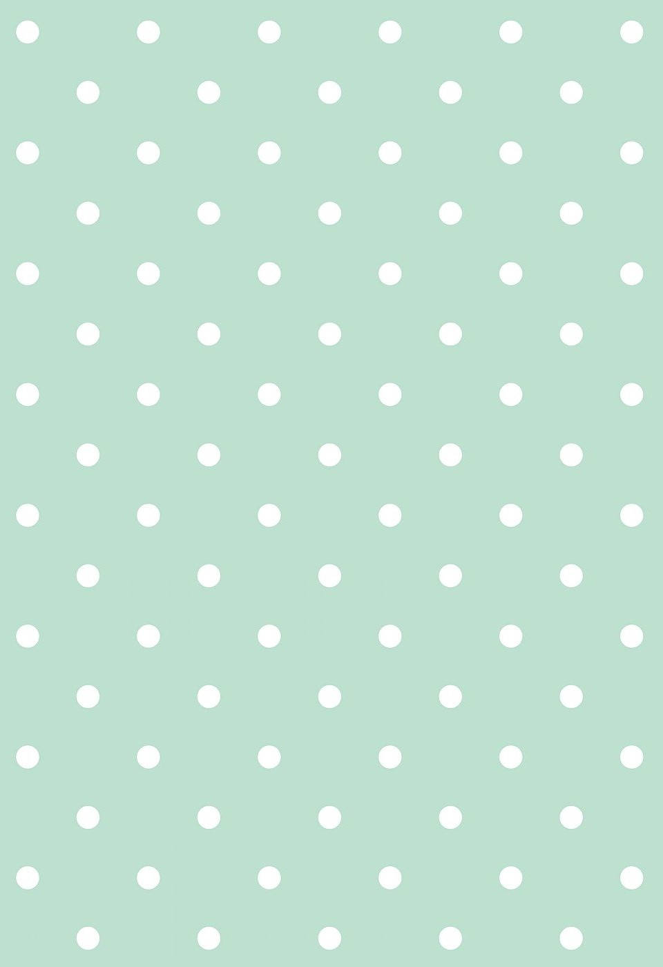 Mint Green Polka Dots Background