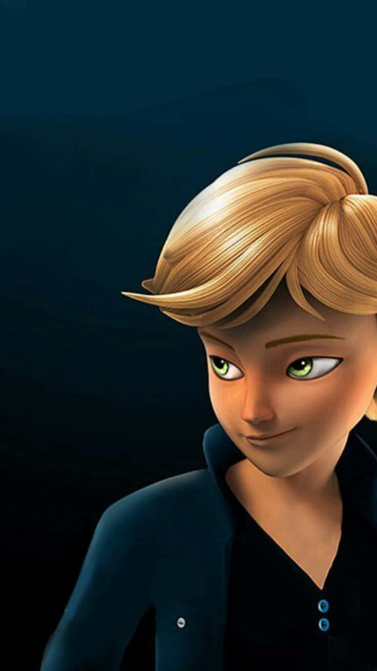 Miraculous Ladybug Adrien In Black Background