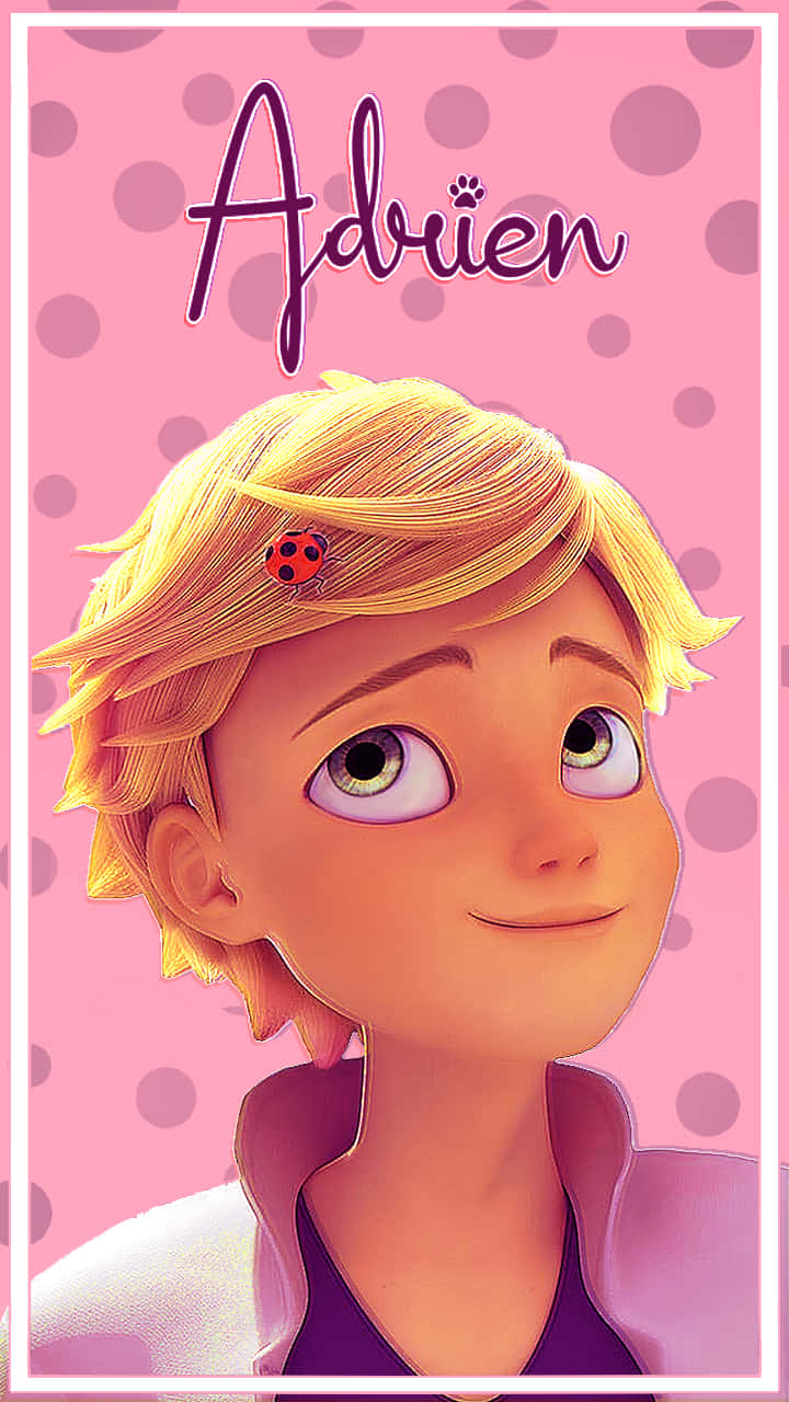 Miraculous Ladybug Adrien Pink Aesthetic Background