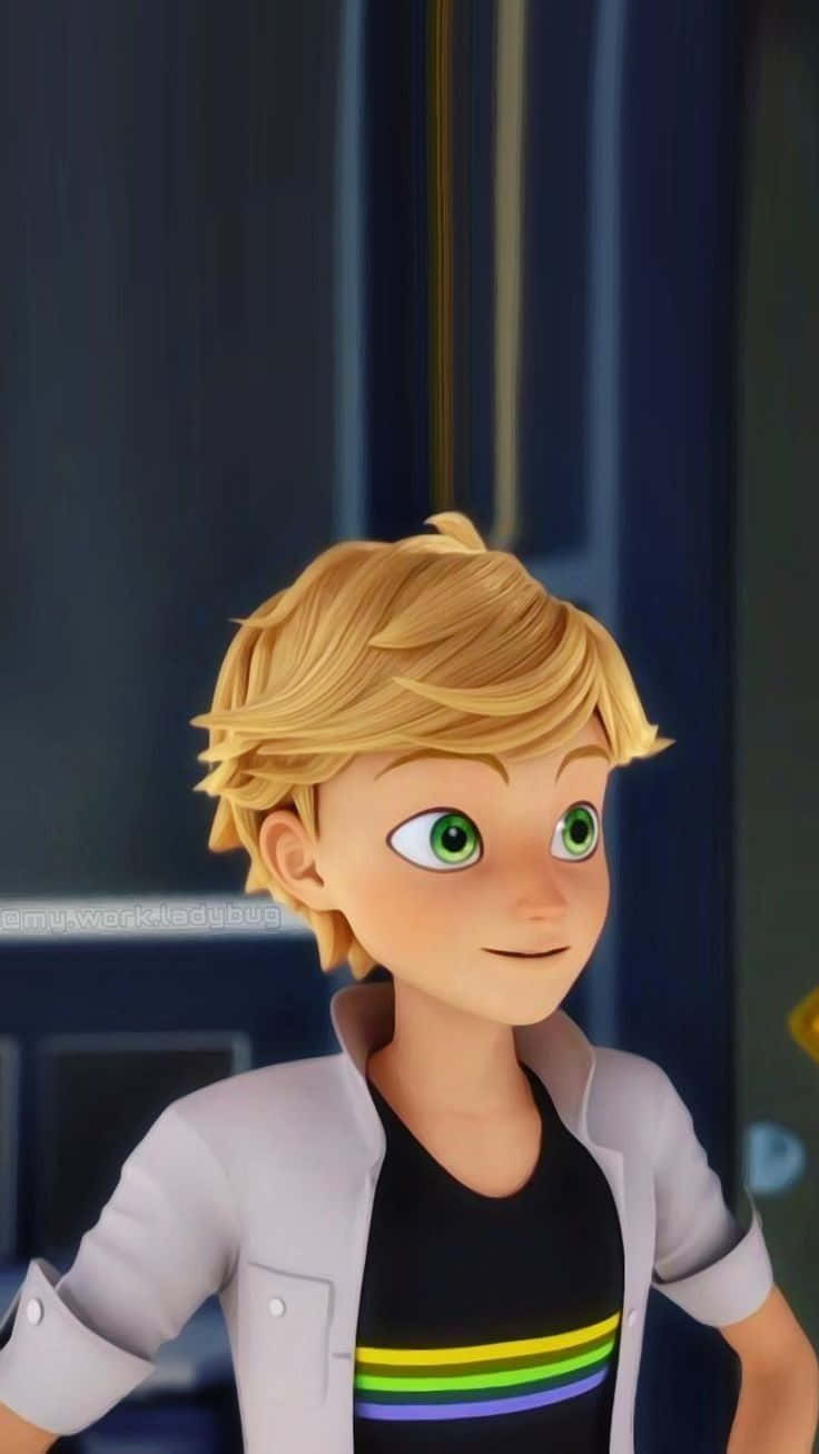 Miraculous Ladybug Adrien Turning Sideways Background