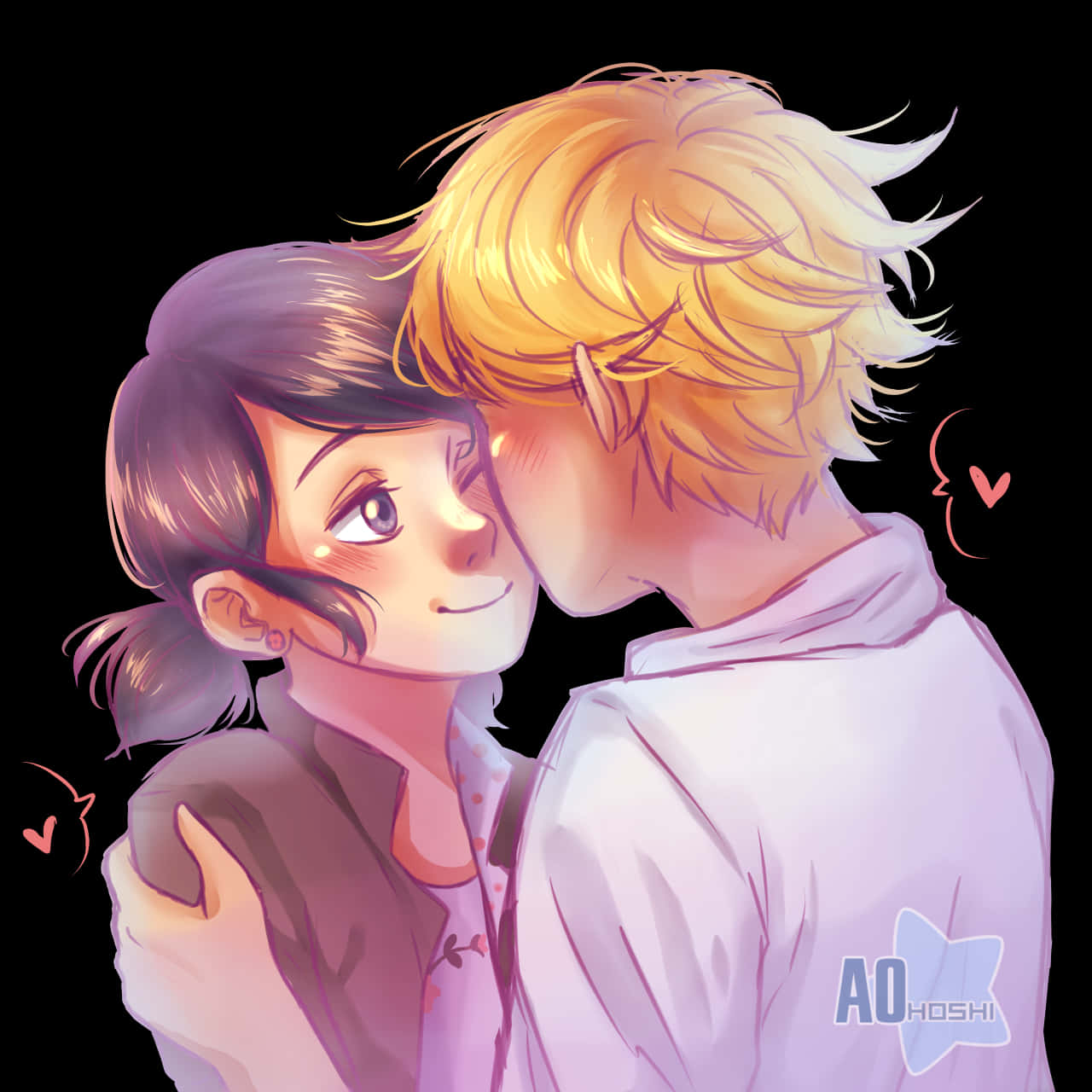 Miraculous Ladybug And Cat Noir - Marinette And Adrien Background