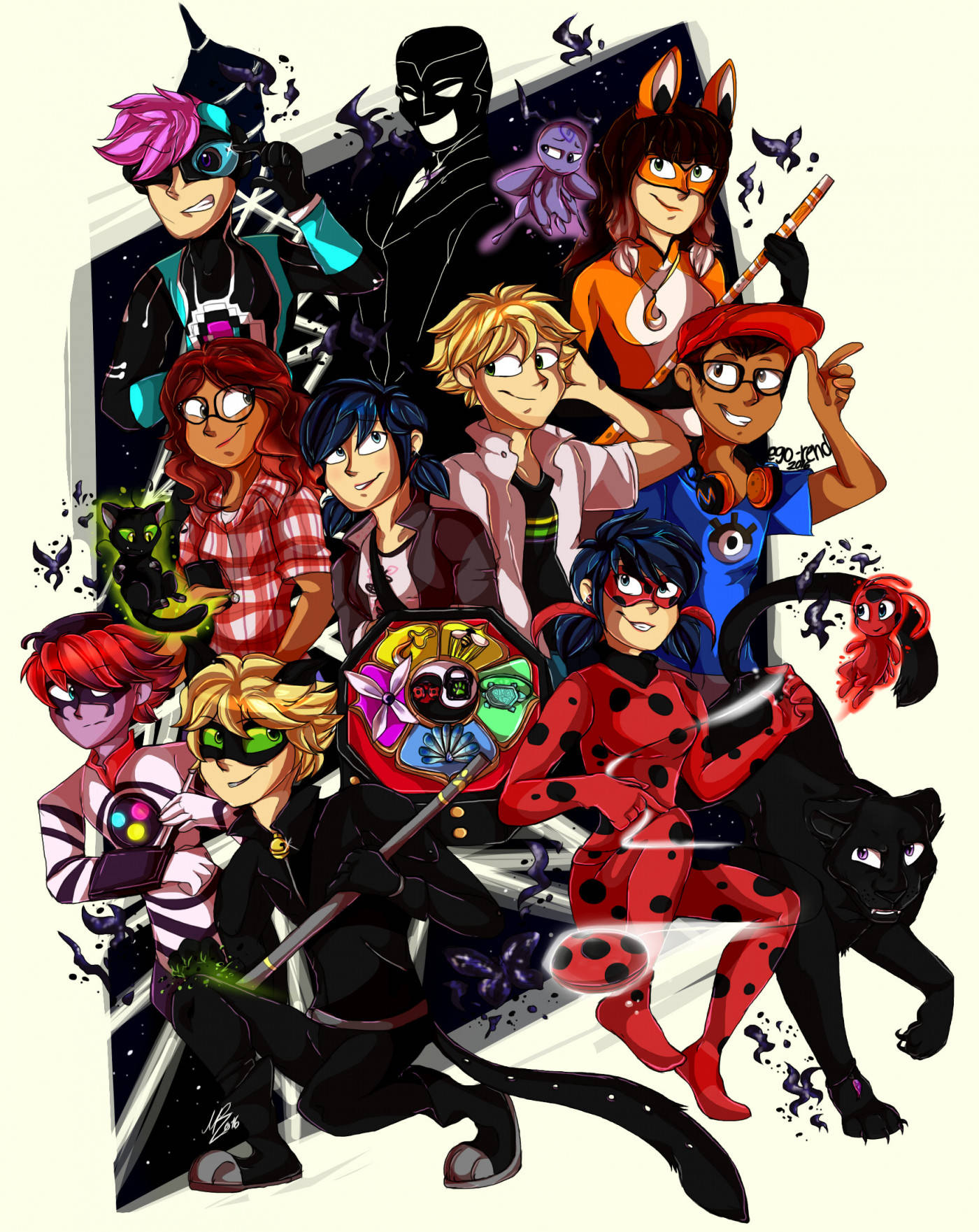 Miraculous Tales Of Ladybug And Cat Noir Ensemble Background