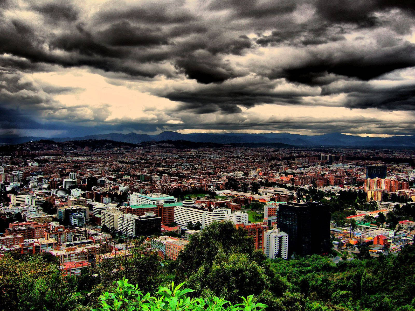 Mirador La Calera In Bogota Background