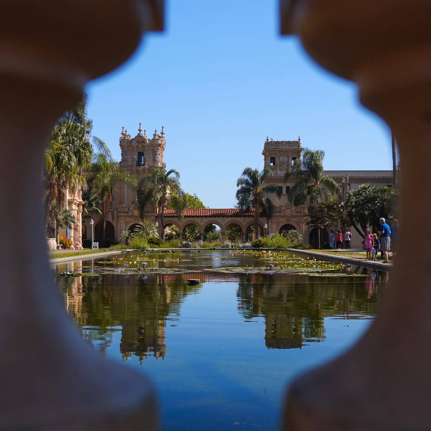 Mirror Reflection At Balboa Park Background