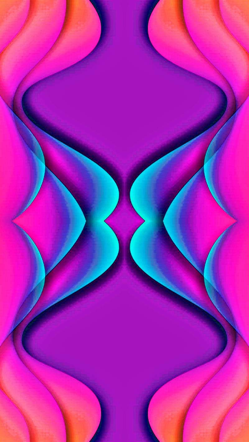 Mirrored Pink 3d Iphone Art Background