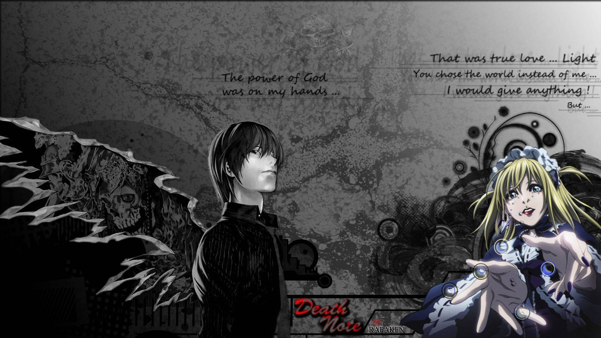 Misa Amane With Her Last Words Background