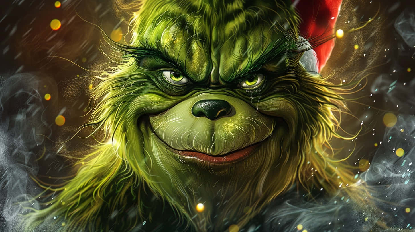 Mischevious Grinch Holiday Spirit Background