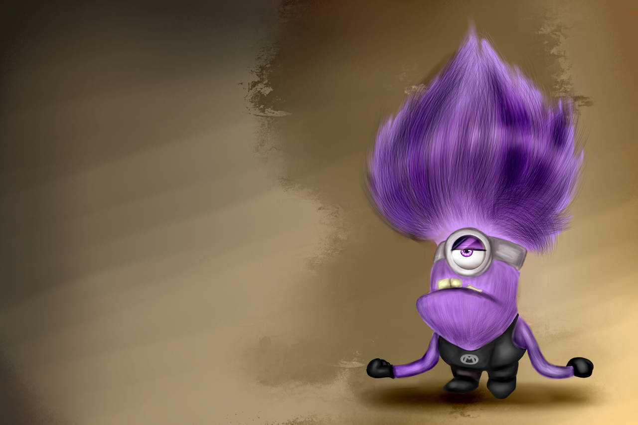 Mischievous Minion In Action - Despicable Me Background