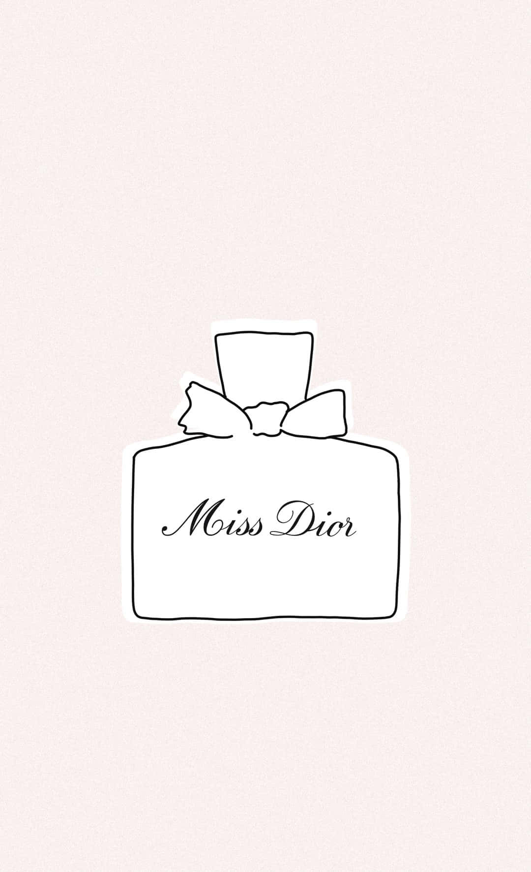Miss Dior Perfume Bottle Sketch Background