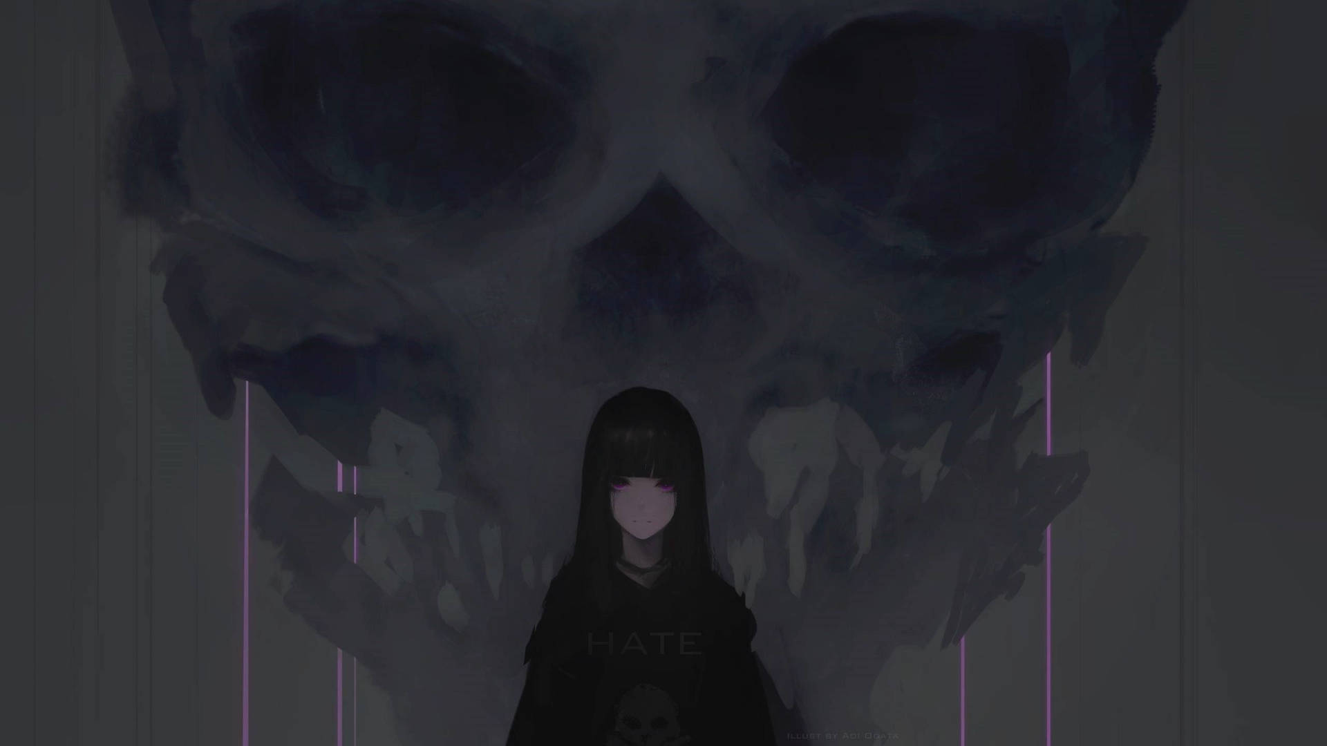 Miss Han Chan Black Anime Background