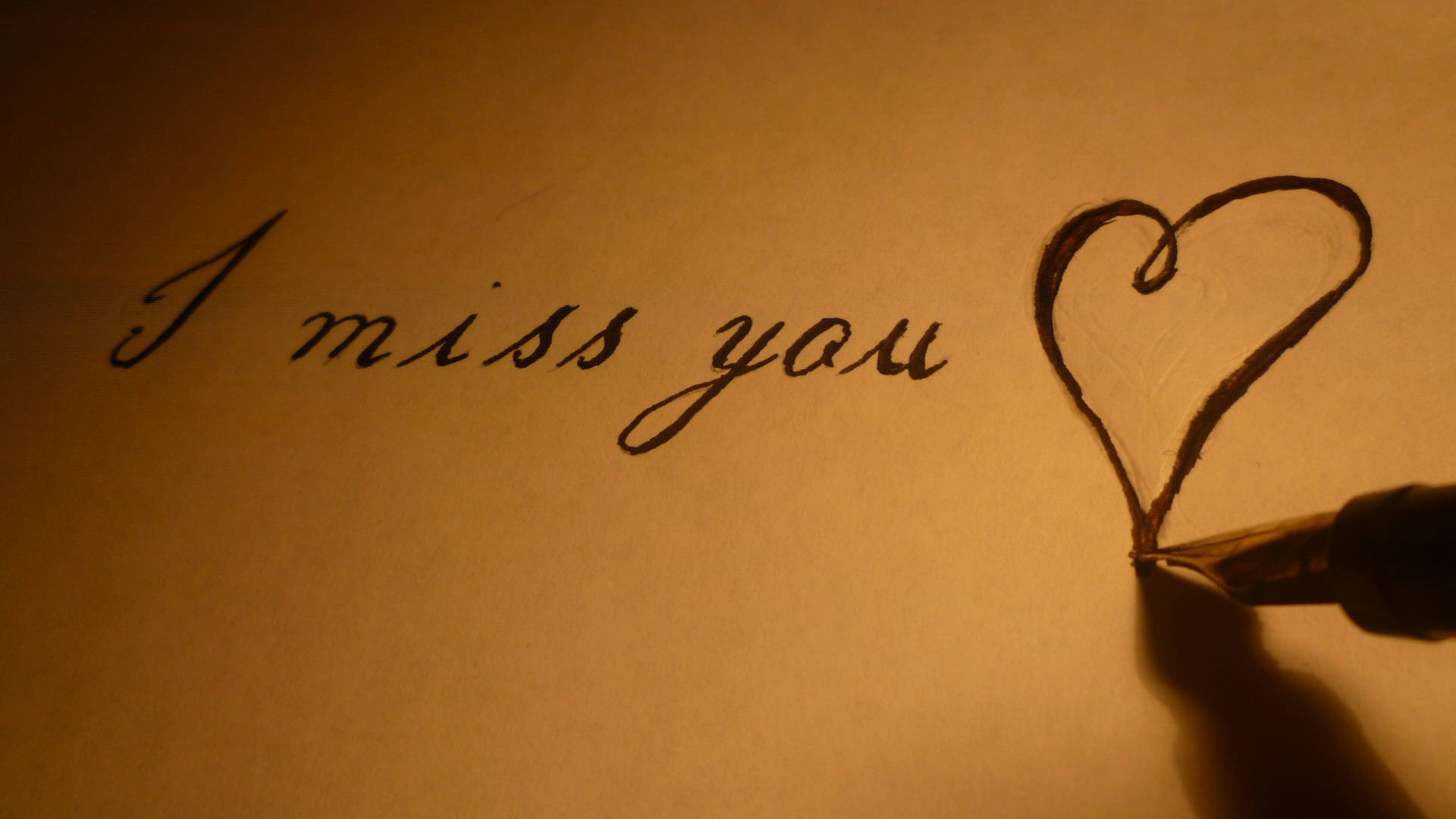 Missing You Fountain Pen Lettering Background
