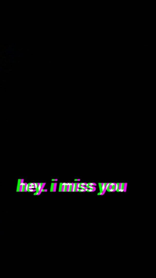 Missing You Glitch Effect Background