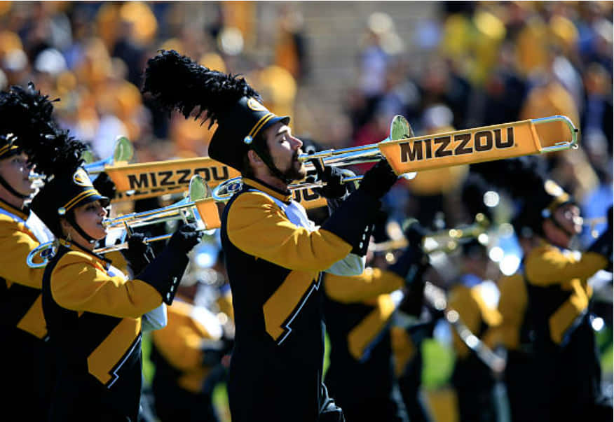 Missouri Tigers Band Perform At The Game University Of Missouri Background