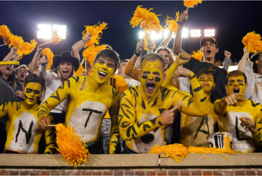 Missouri Tigers Fans Cheer During Game University Of Missouri