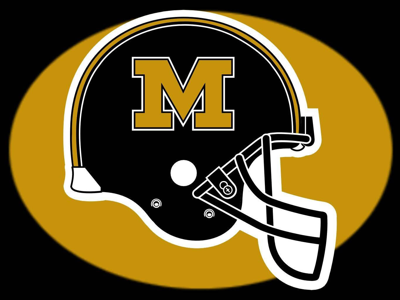 Missouri Tigers Helmet Gold And Black Background