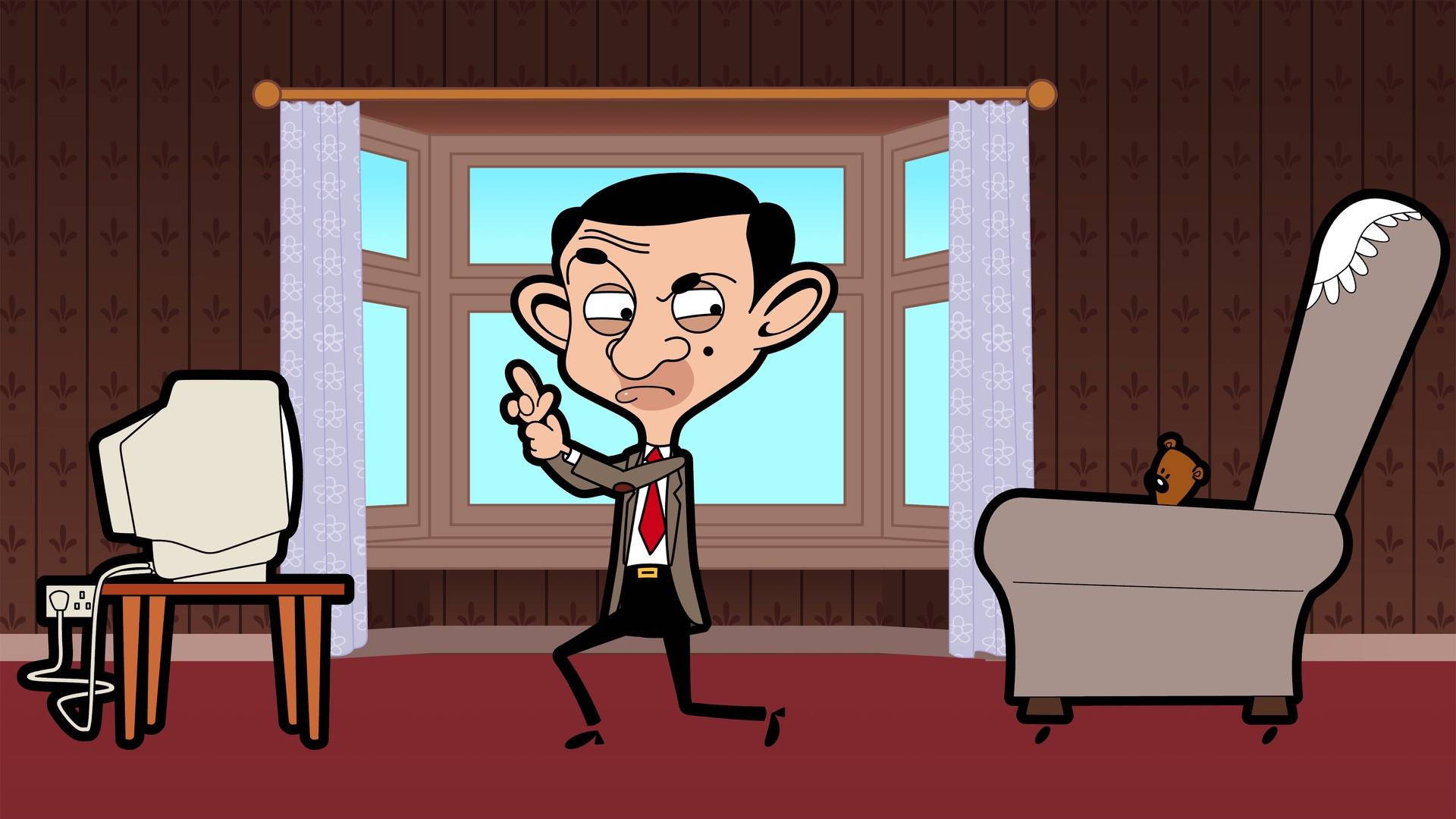 Mister Bean Cartoon Living Room Background