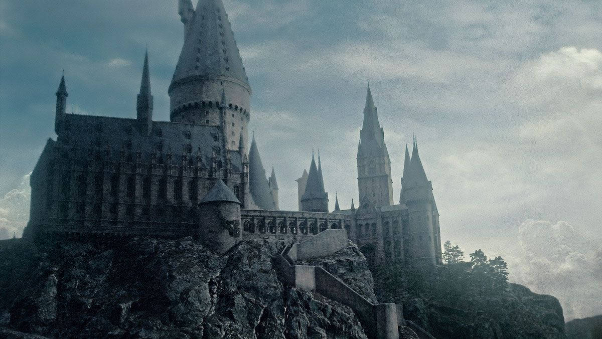 Misty Hogwarts Castle Background