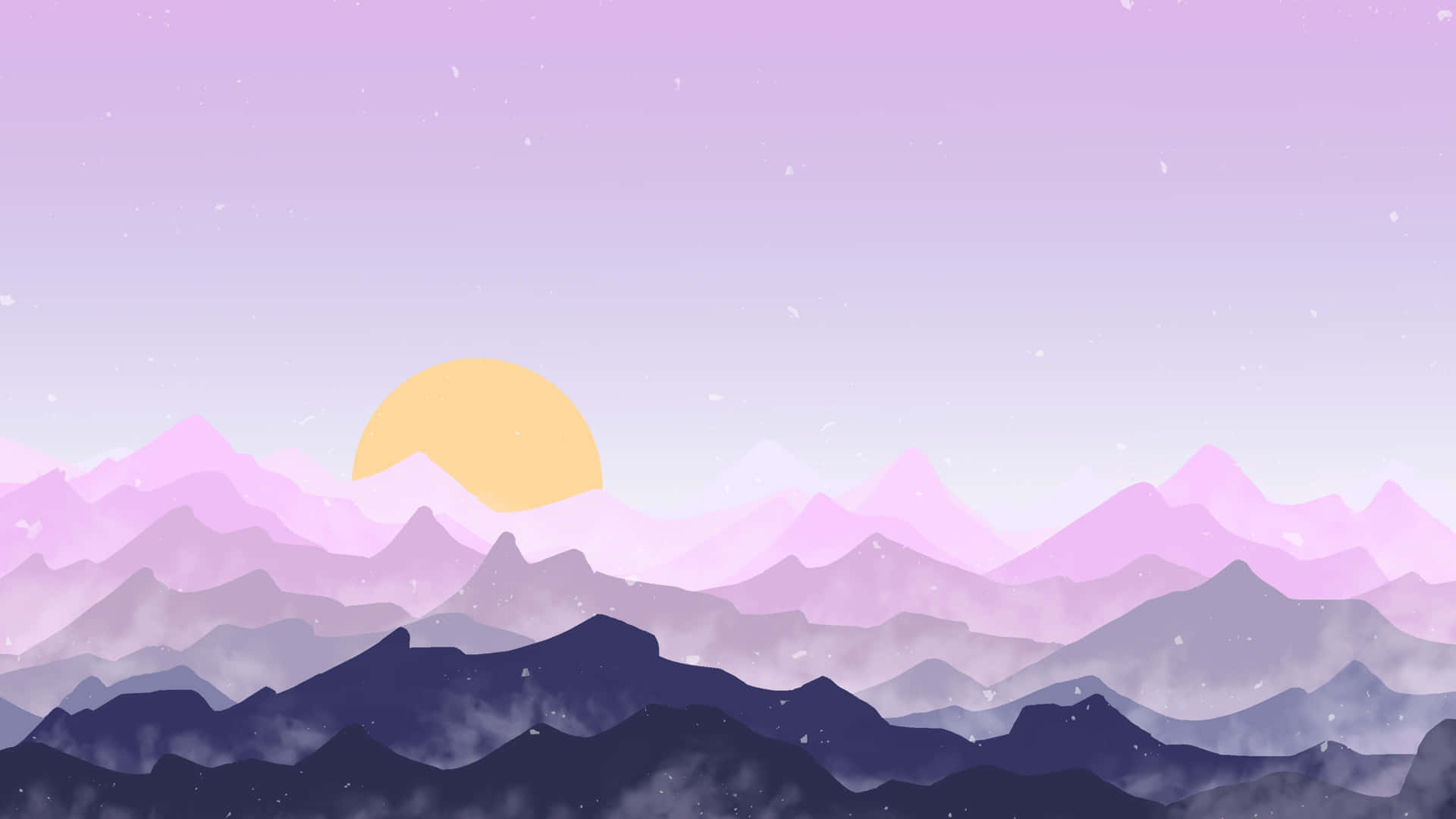 Misty Mountain Sunrise Digital Art Background