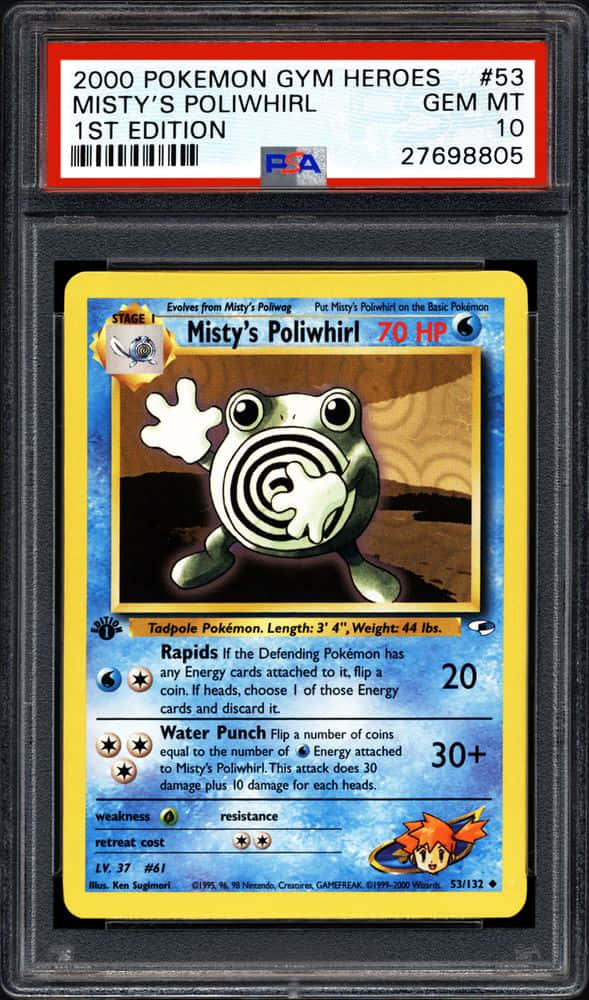 Misty's Poliwhirl Pokémon Card