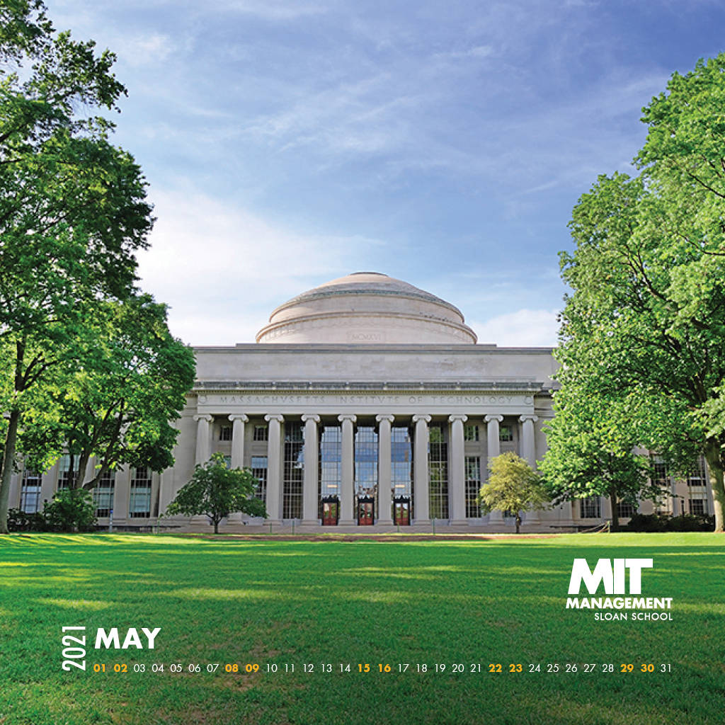 Mit Sloan Calendar Of May 2021 Background