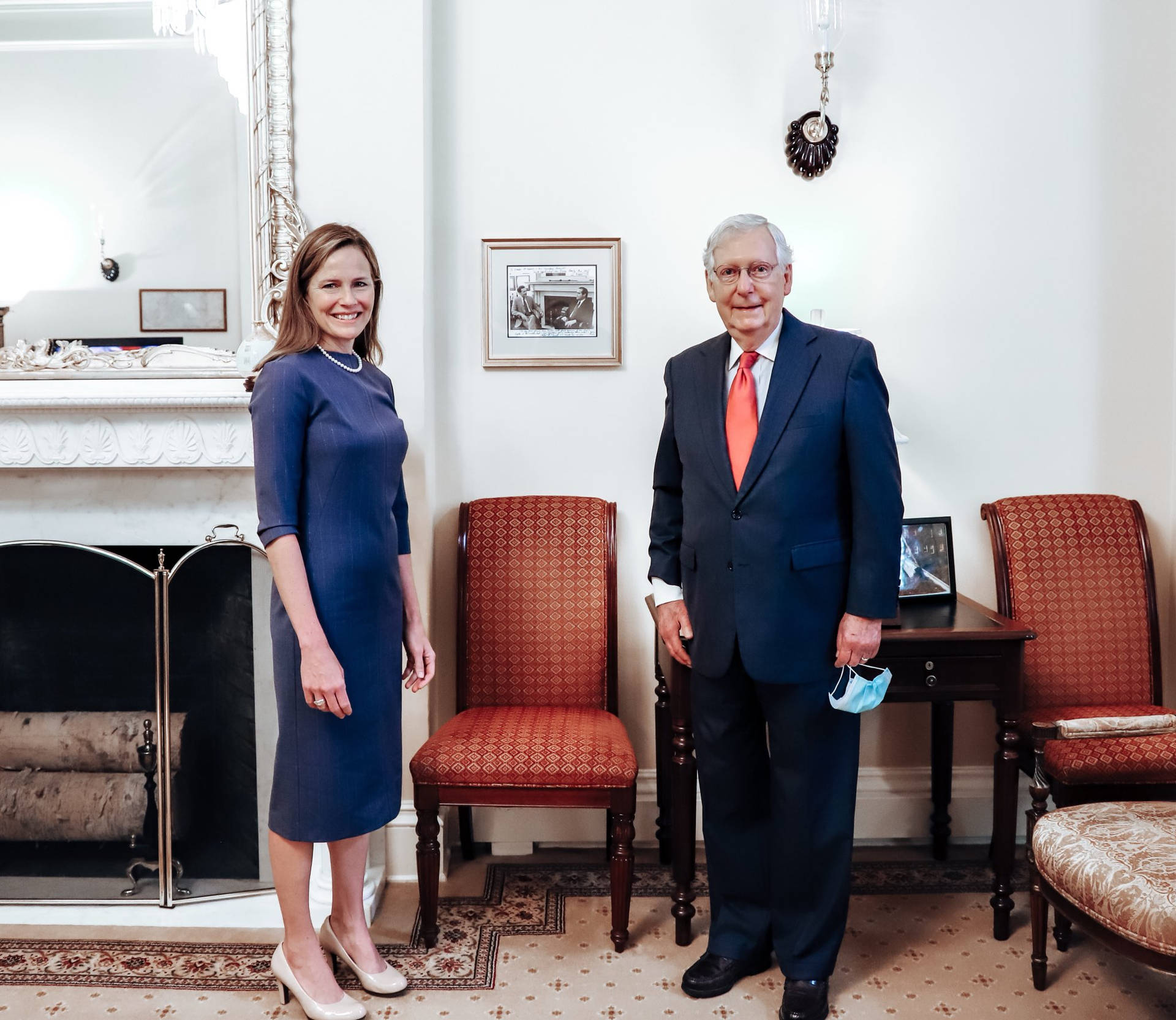 Mitch Mcconnell With Amy Barrett