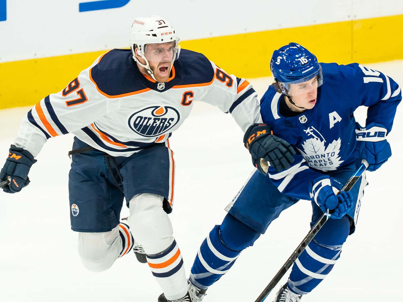 Mitchell Marner Against Connor Mcdavid Background