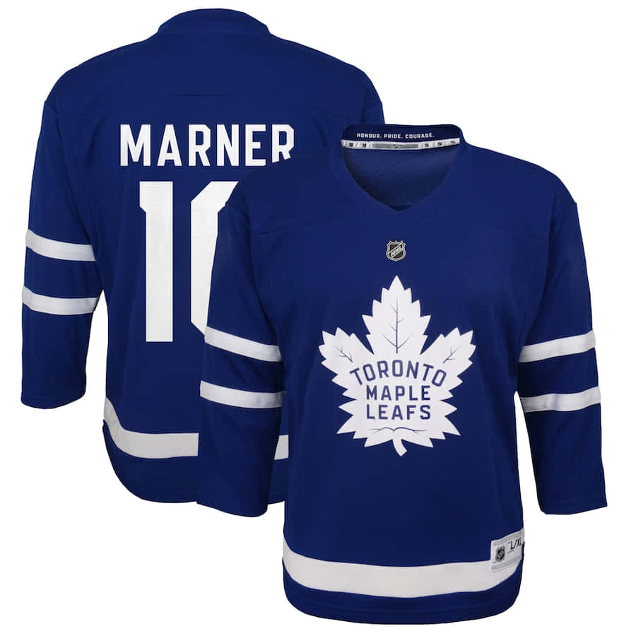 Mitchell Marner Blue Jersey Number 16 Background