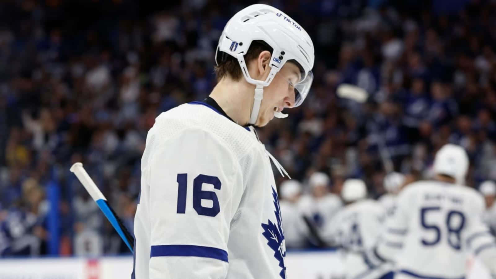 Mitchell Marner, Canadian Ice Hockey Prodigy In Action Background