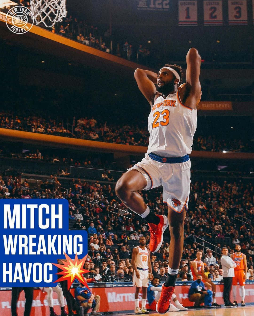 Mitchell Robinson Mitch Wreaking Havoc Poster Nba Background