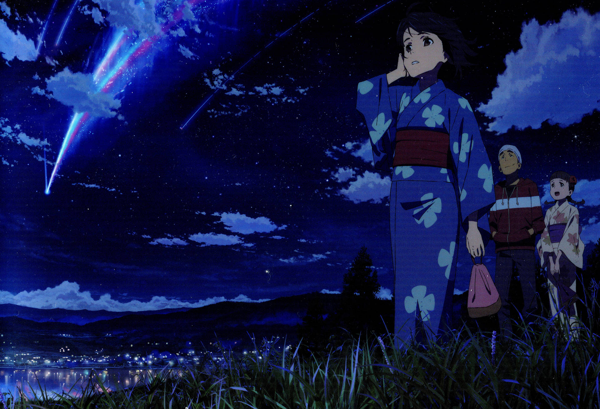 Mitsuha Wearing A Yukata Your Name 4k Background