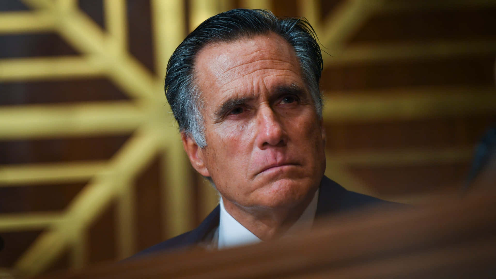 Mitt Romney Concerned Expression Background