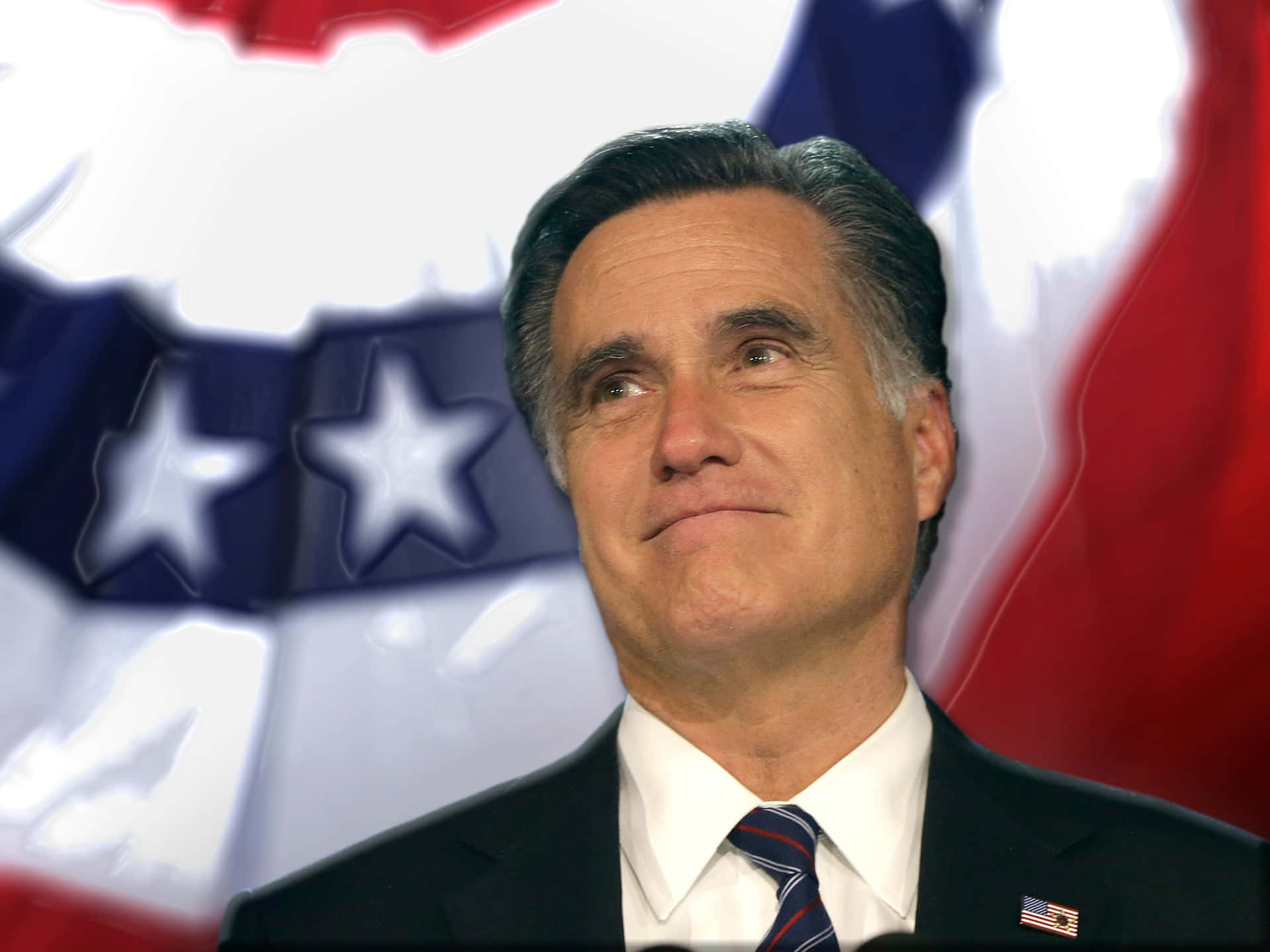 Mitt Romney Patriotic Backdrop Background