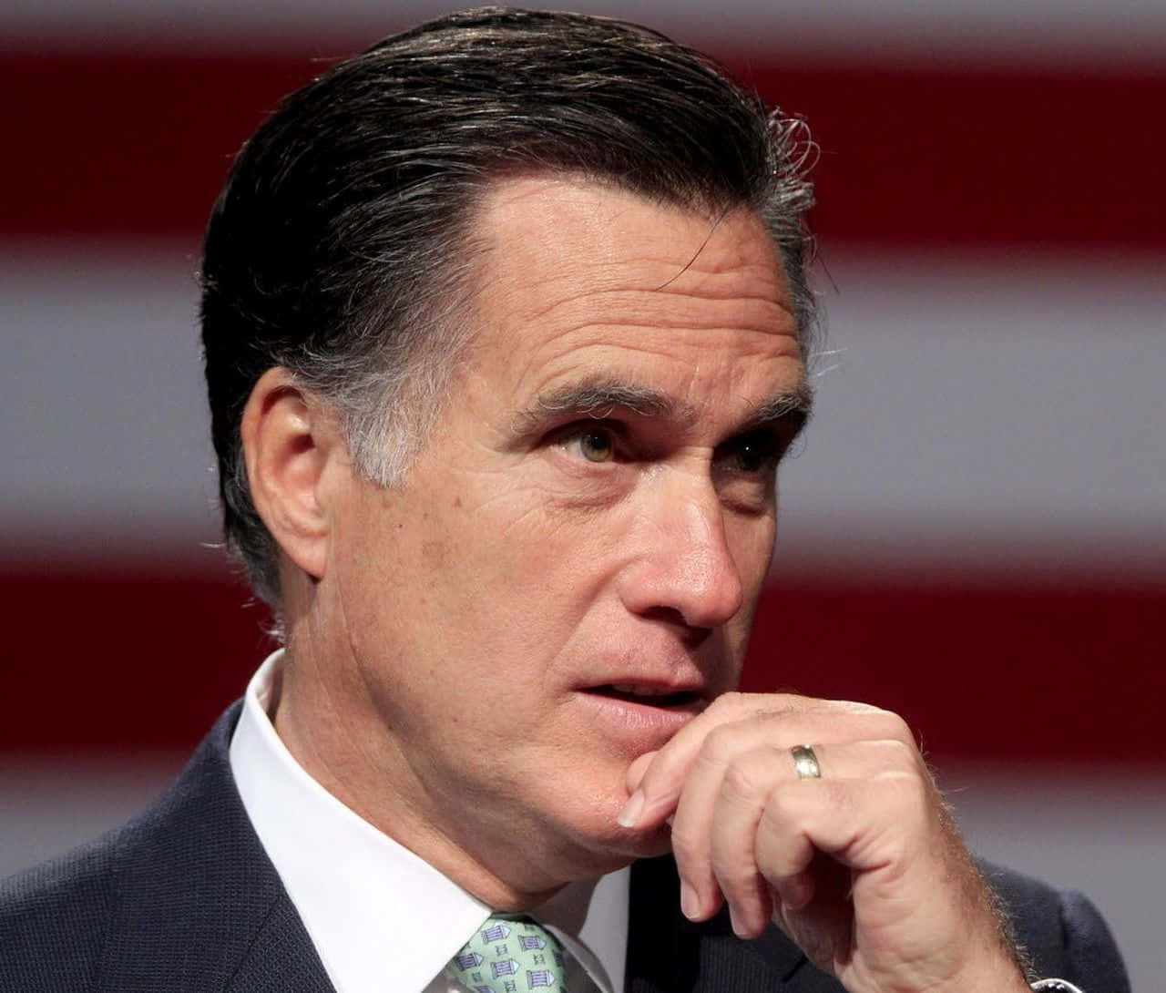 Mitt Romney Pensive Look Background