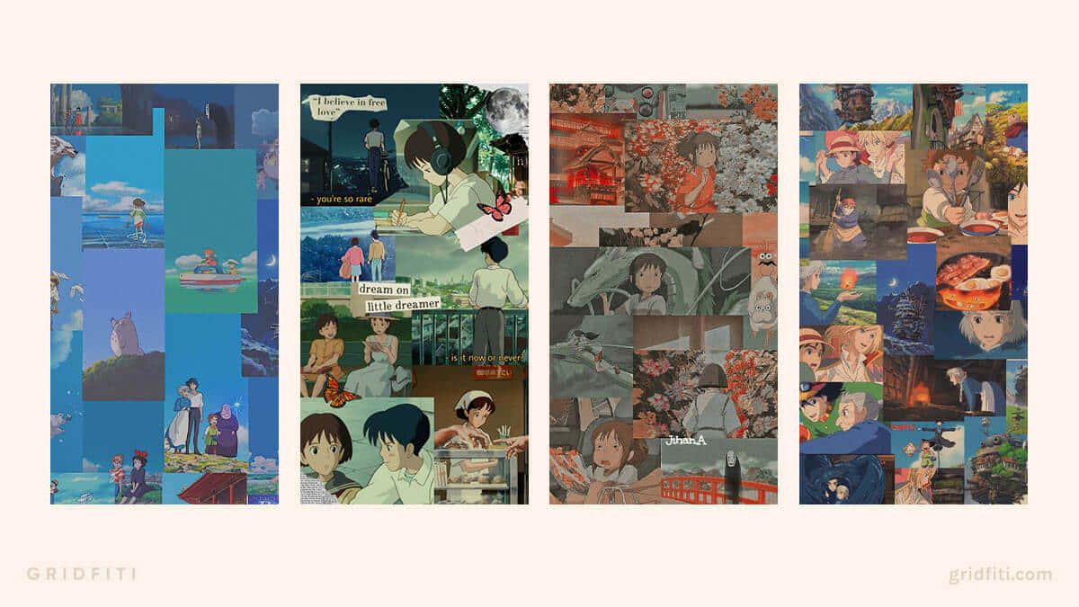 Mix Your Favorite Anime Characters – The Anime Collage Aesthetic Background