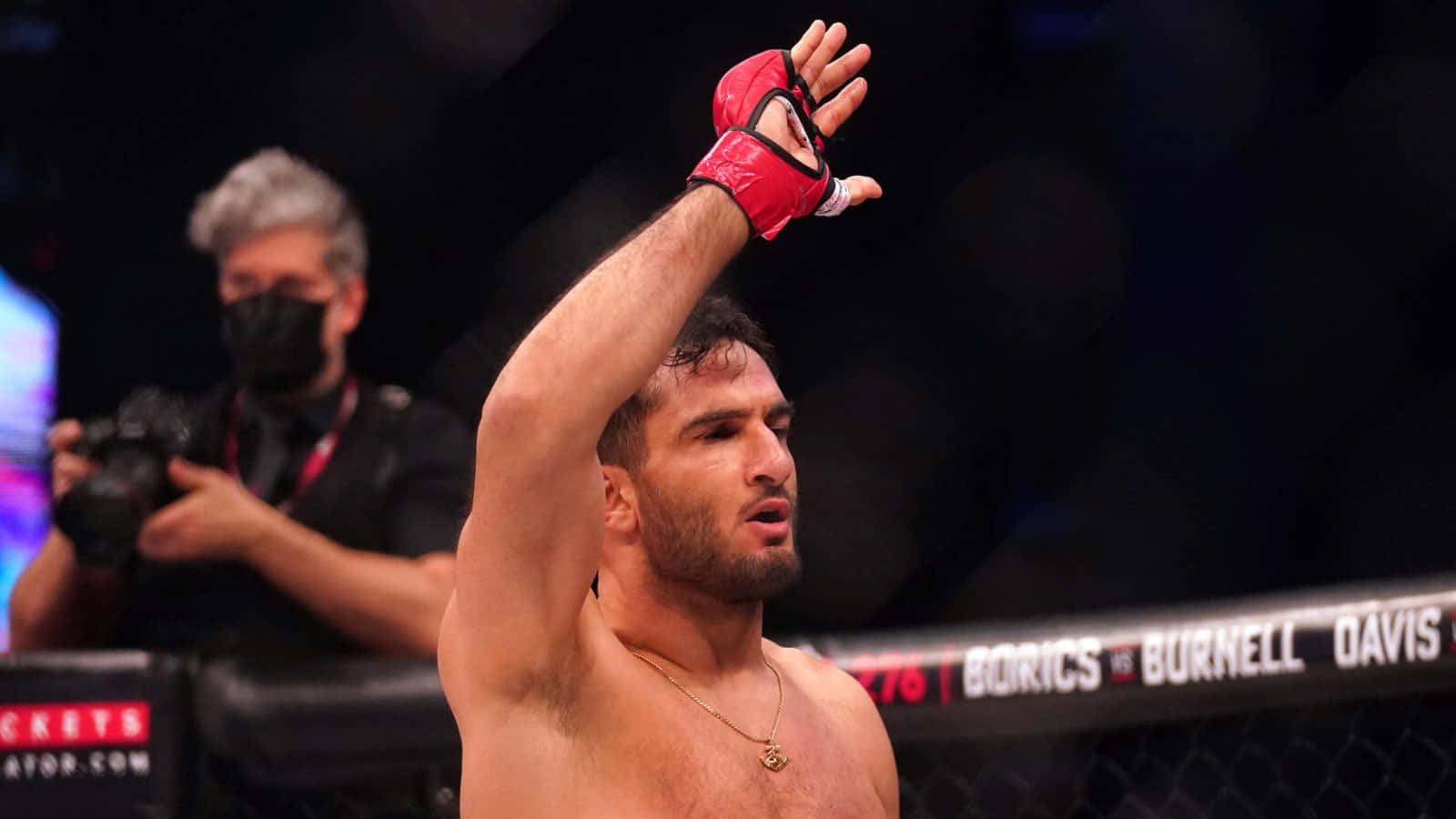 Mixed Martial Artist Gegard Mousasi Waving