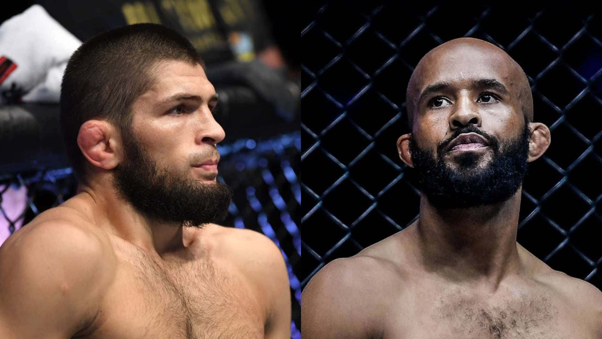 Mixed Martial Arts Fighter Demetrious Johnson And Khabib Nurmagomedov Background