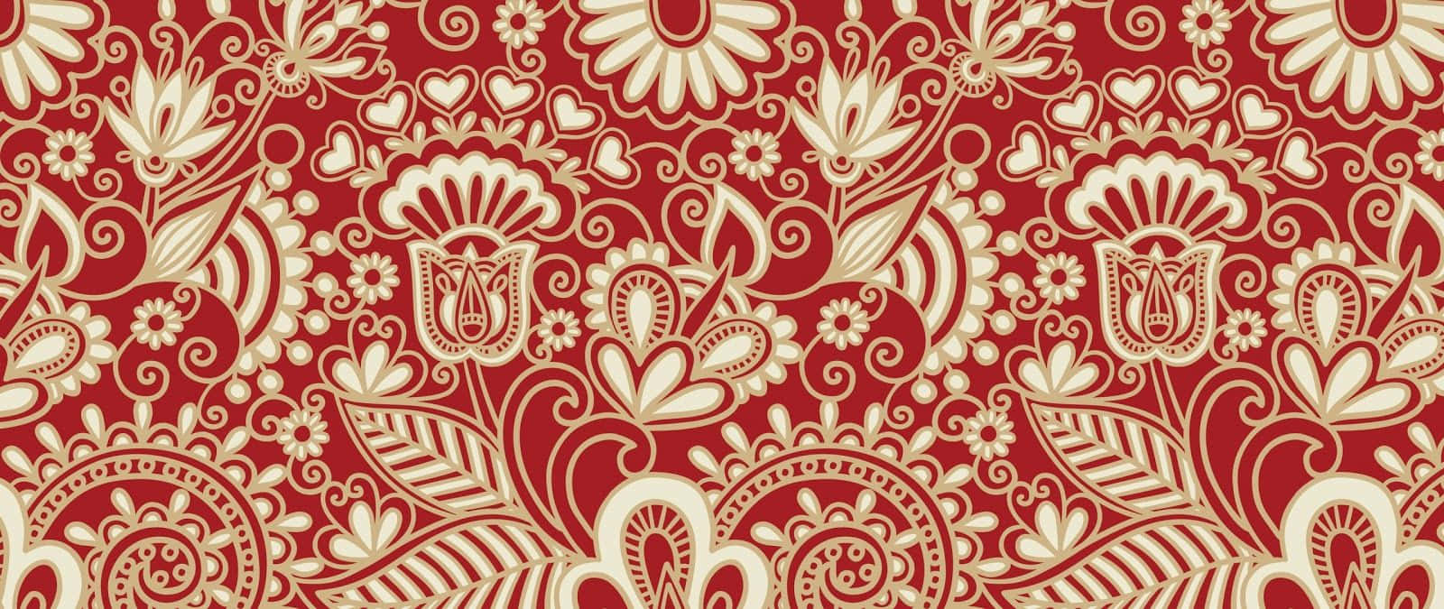 Mixture Of Patterns Red Ultra Wide Hd Background