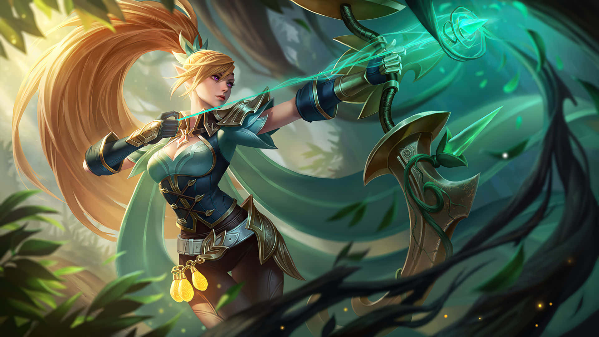 Miya Mobile Legend Jungle Ranger Background