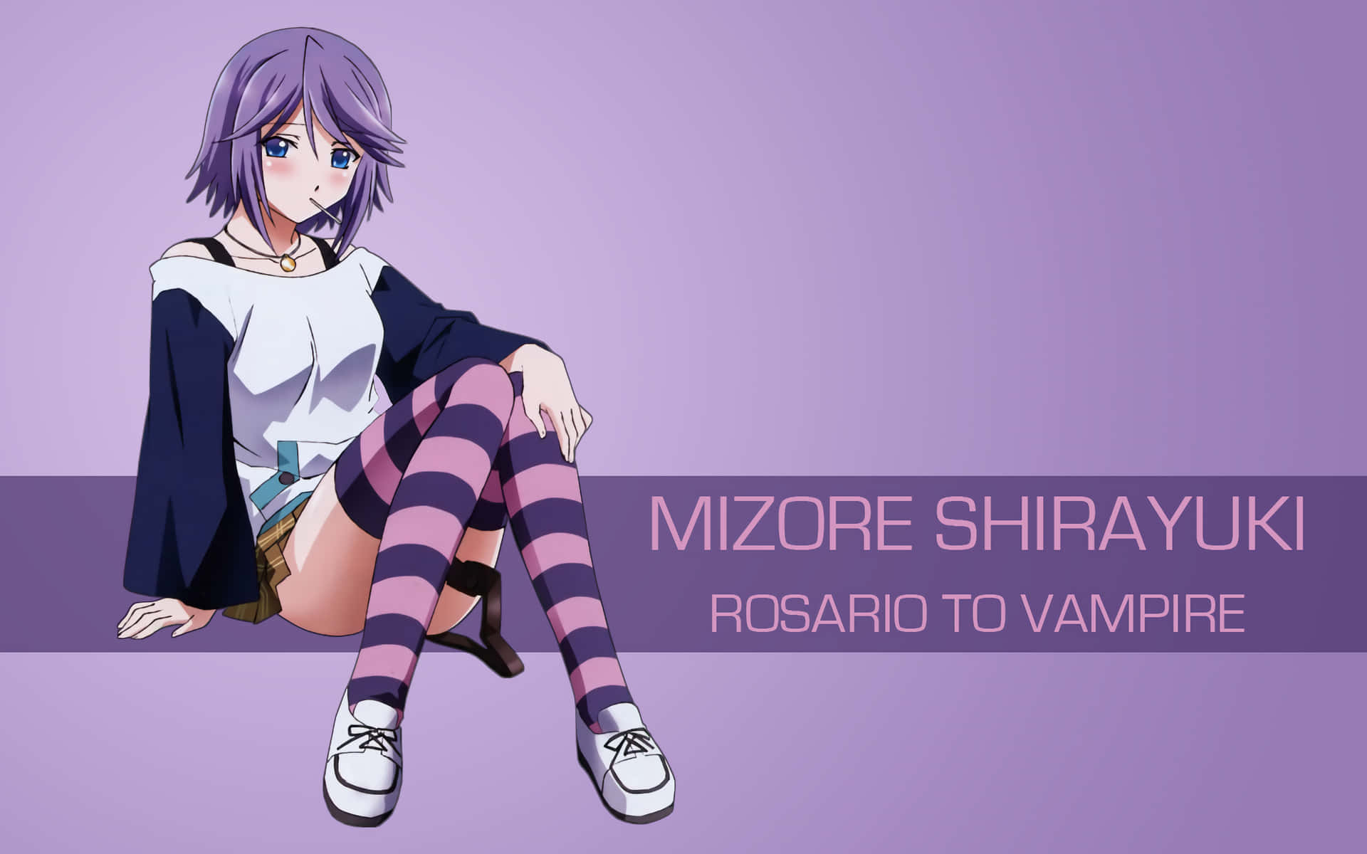 Mizore Shira Uk Rosado To Vampire Background