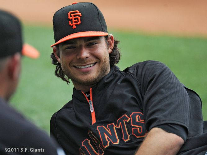 Mlb Player Brandon Crawford In Action Background