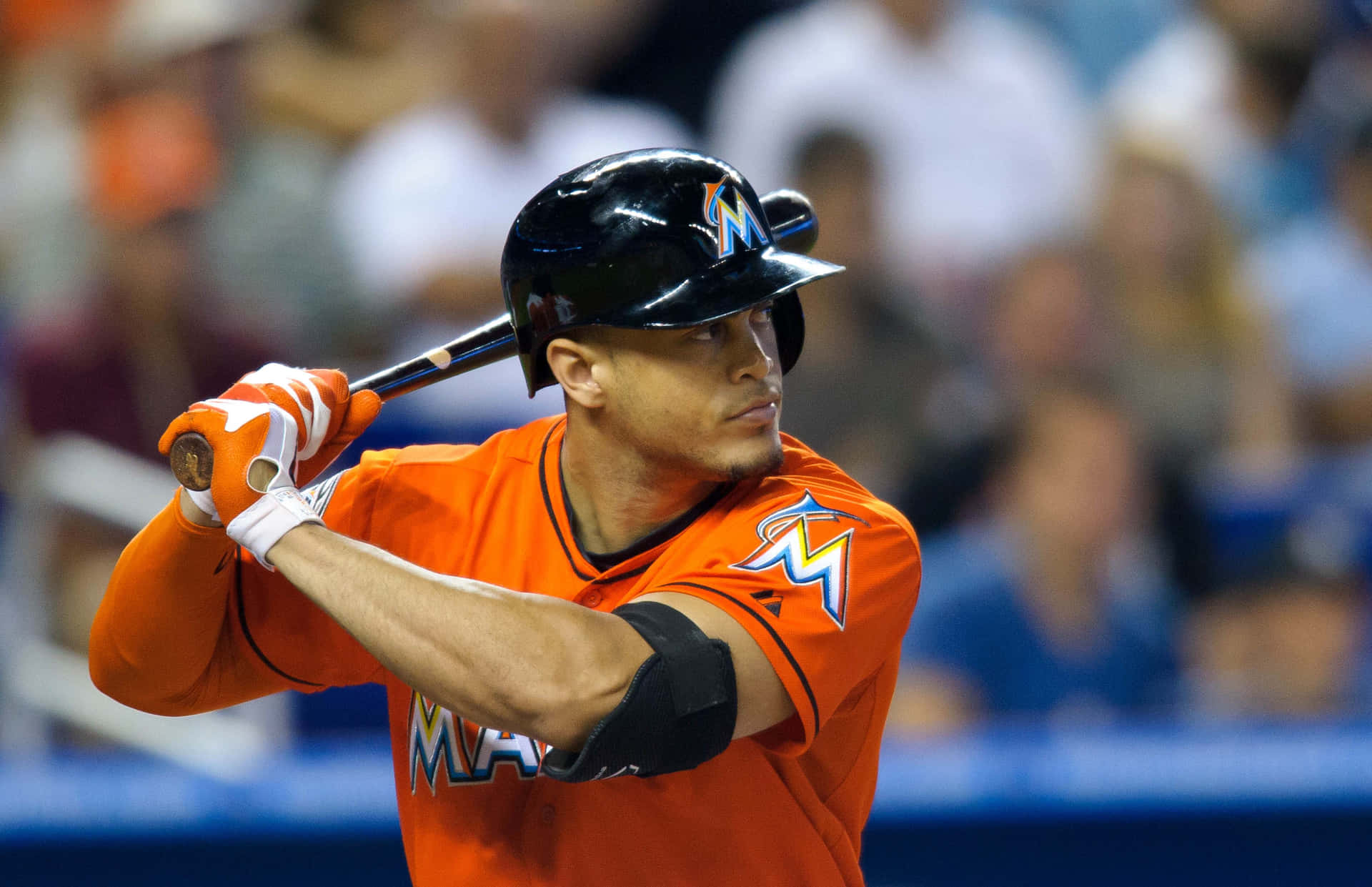 Mlb Player Giancarlo Stanton Florida Marlins Background