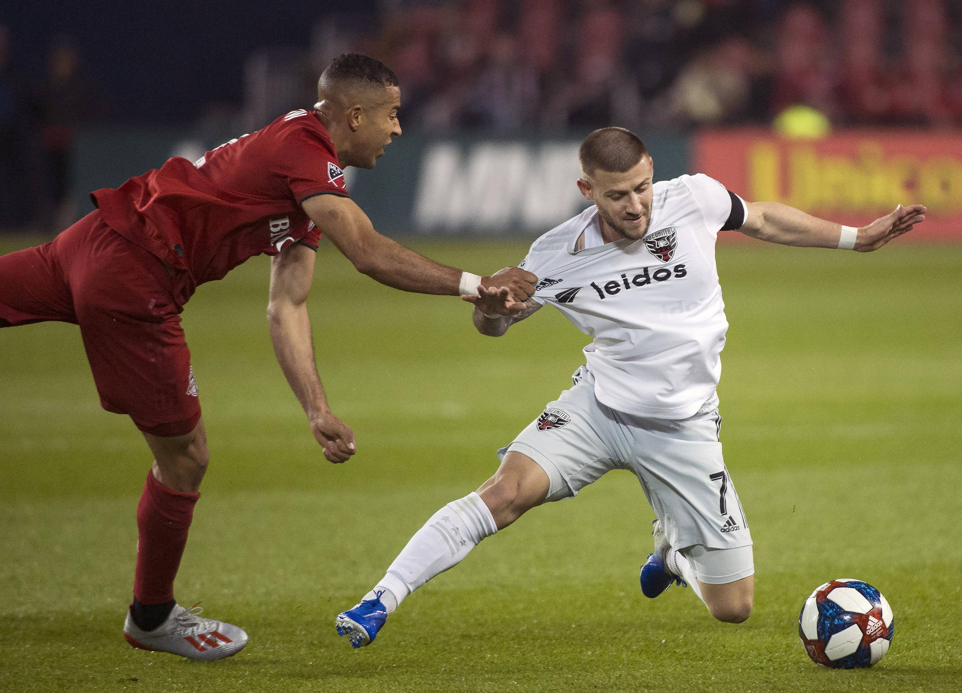 Mls Soccer Game Justin Morrow And Paul Arriola