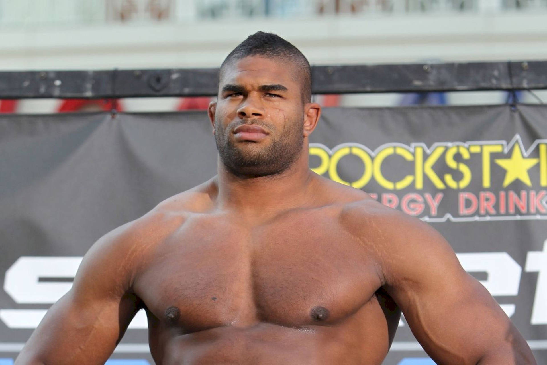 Mma Fighter Alistair Overeem Front View Background