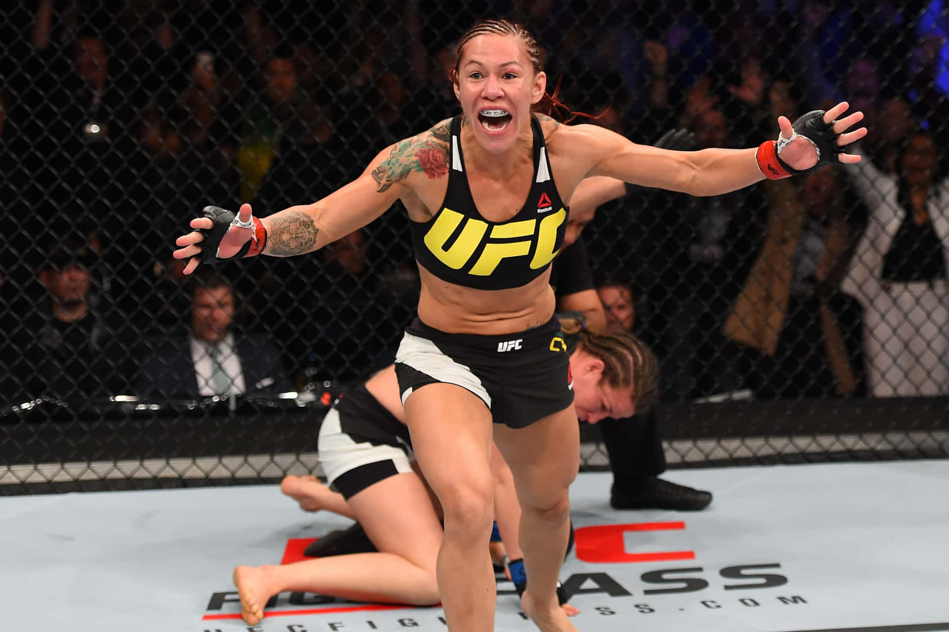 Mma Fighter Cris Cyborg 2016 Celebrating Photograph Background