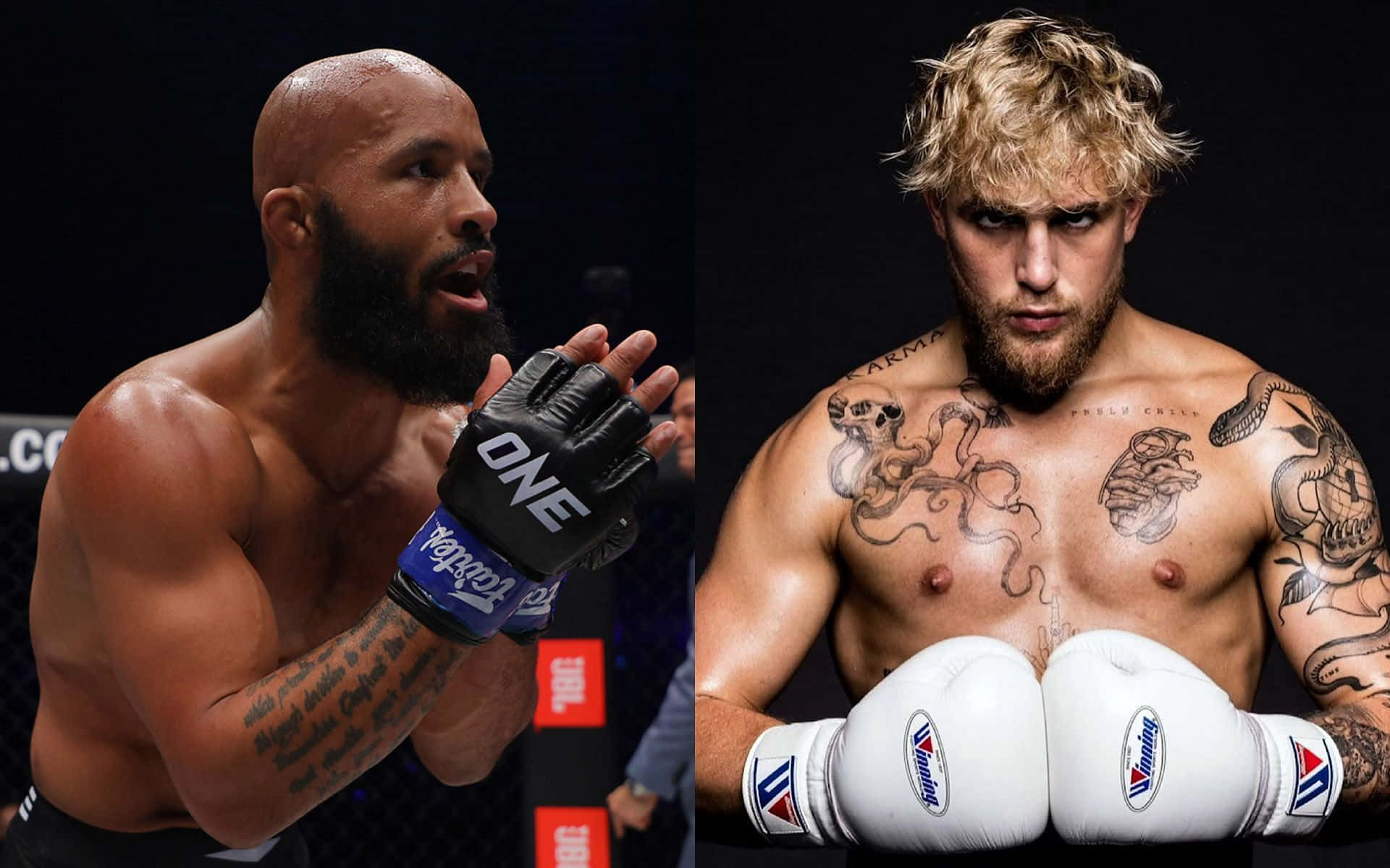 Mma Fighter Demetrious Johnson And Jake Paul Background